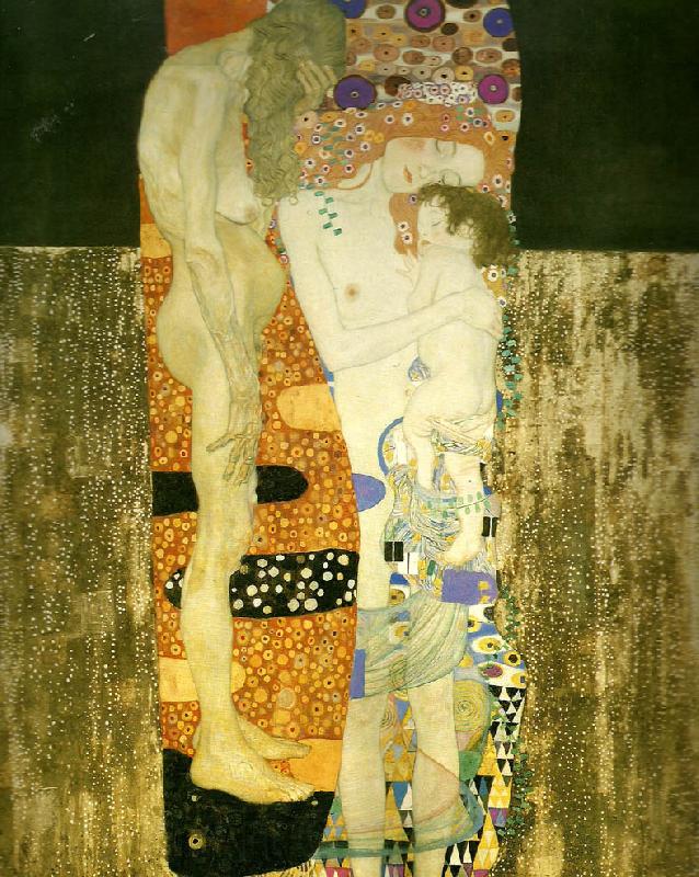 Gustav Klimt kvinnans tre aldrar, Norge oil painting art
